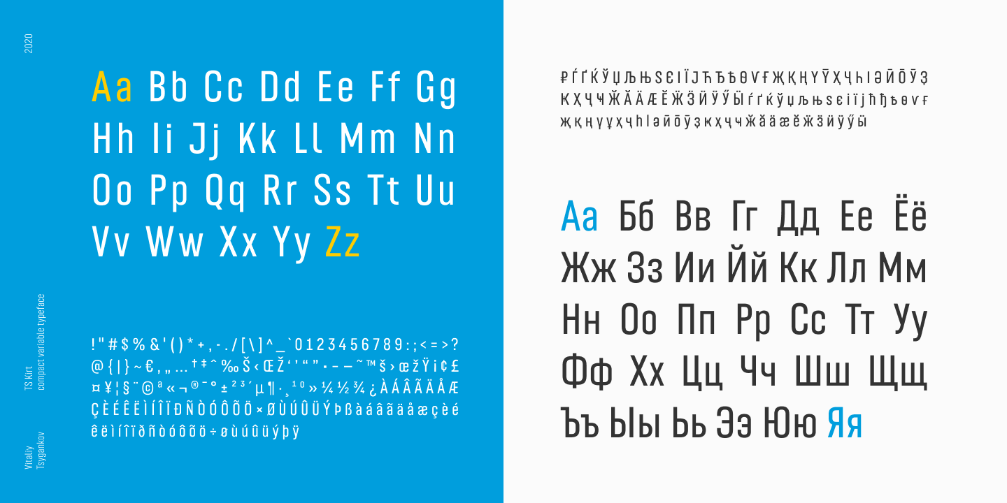 TS Kirt Variable Font preview